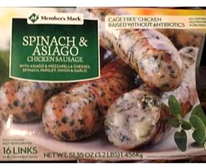 1 sausage (91 g) Spinach & Asiago Chicken Sausage