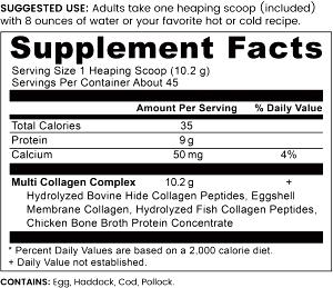 1 scoop (10 g) Collagen Protein