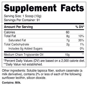 1 scoop (10 g) MCT Oil Powder