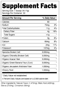 1 scoop (11 g) Greens