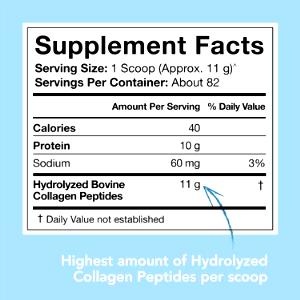 1 scoop (11 g) Hydrolyzed Collagen Peptides