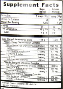 1 scoop (16 g) Super Charge Xtreme