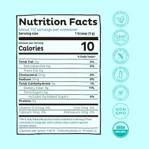 1 scoop (3 g) Organic Inulin Powder