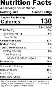 1 scoop (30 g) 100 Calories Low-Fat Protein Powder