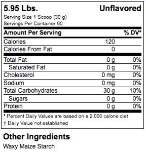 1 scoop (30 g) Carb Slam