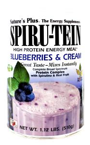 1 scoop (34 g) Spiru-Tein Blueberries & Cream Soy Protein Shake
