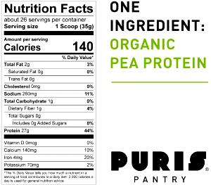 1 scoop (35 g) Pea Protein