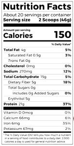 1 scoop (37 g) Organic Protein & Kale