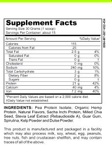 1 scoop (42 g) Soy Vegan Protein Powder