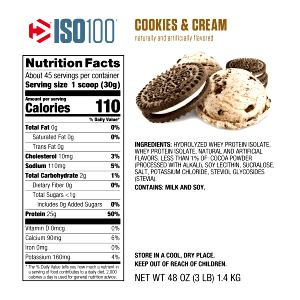 1 scoop Isolate Fuel Cookies & Cream