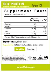 1 scoop Soy Protein