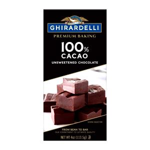 1 section (15 g) Premium Baking Bar 100% Cacao Unsweetened Chocolate