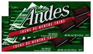 1 serving (0.99 oz) Andes Creme De Menthe Thins