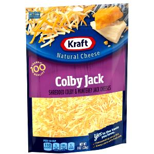 1 serving (1 oz) 2% Colby & Monterey Jack Cheese