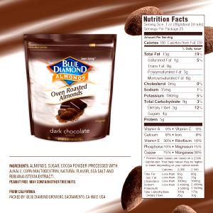 1 serving (1 oz) Chocolate Almonds