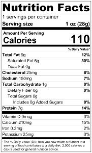 1 serving (1 oz) Colby Jack Cheese