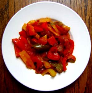 1 serving (1 oz) Fried Sweet Peppers with Onions