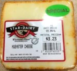 1 serving (1 oz) Muenster Cheese Cubes
