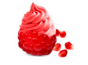 1 serving (1 oz) Pomegranate Raspberry Tart Frozen Yogurt