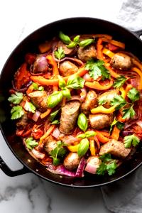 1 serving (1 oz) Sausage with Peppers and Onions