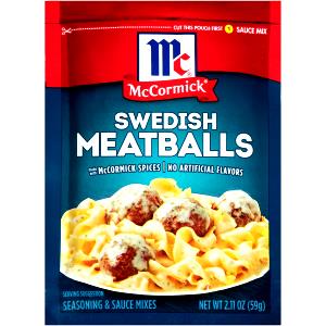 1 serving (10 g) Swedish Meatballs Seasoning & Sauce Mix