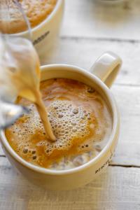 1 serving (10 oz) Latte with Soy Milk & Sugar
