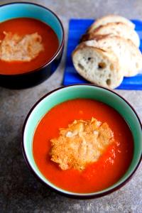 1 serving (10 oz) Red Pepper Bisque with Asian Napa Salad (1500)