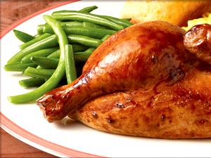 1 serving (10.1 oz) Rotisserie Chicken (Half)