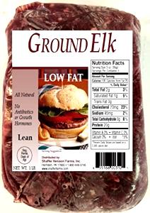1 Serving (102.0 G) Ground Elk, raw