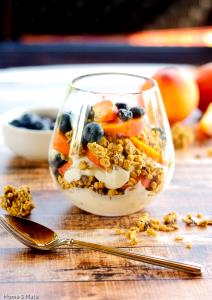 1 serving (11.5 oz) Granola Peach Parfait