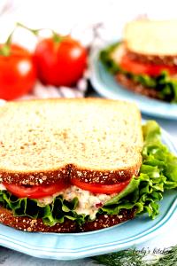 1 serving (11.75 oz) Tuna Salad Sandwich on Honey Wheat Bread