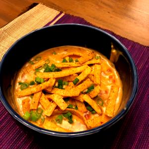 1 serving (12 oz) Cheesy Chicken Tortilla Soup Bowl