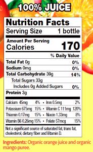 1 serving (12 oz) Orange Mango