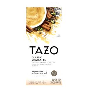 1 serving (12 oz) Tazo Chai Tea Latte with Soy (Tall)