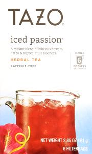 1 serving (12 oz) Tazo Passion Shaken Iced Tea (Tall)