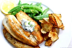1 serving (12 oz) Tilapia with Shallot Dill Sauce