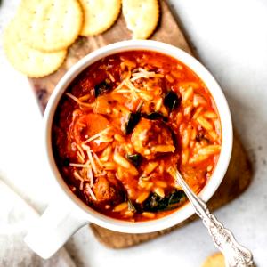 1 serving (12 oz) Tomato Orzo Soup (Small)