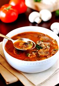 1 serving (12 oz) Vegetarian Tomato Mushroom Bisque