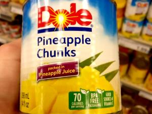 1 serving (125 g) Chunk Pineapple in Pineapple Juice