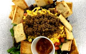 1 serving (12.6 oz) Beef Tostado Salad (Add 1.5 oz Dressing)