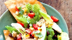 1 serving (12.6 oz) Chicken Tostado Salad (Add 1.5 oz Dressing)