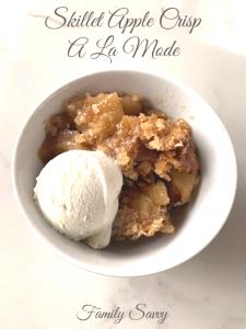 1 serving (13 oz) Apple Crisp a la Mode