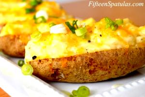 1 serving (13 oz) Cheese-Topped Potato Boats (2000)