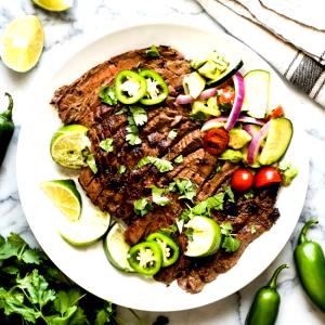 1 serving (140 g) Carne Asada Steak