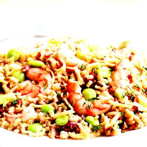 1 serving (14.02 oz) Curried Vegetable Rice Pilaf with Shrimp