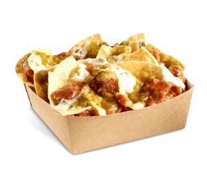 1 serving (156 g) 3 Layer Queso Nachos