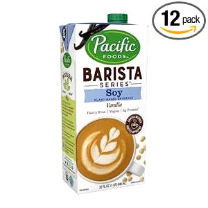 1 serving (16 oz) Caffe Latte with Pacific Soy Milk (Medium)