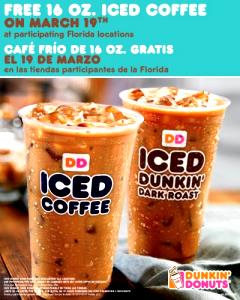 1 serving (16 oz) DDSmart Iced Coffee with Skim Milk