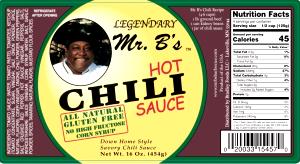 1 serving (16 oz) Mr. B