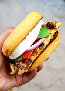 1 serving (17.6 oz) Pesto Caprese Chicken Sandwich (2000)